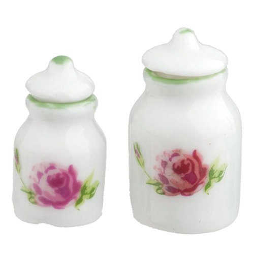 Sweet Rose Jars, 2 pc.